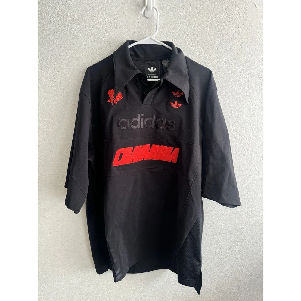 Adidas x Willy Chavarria Polo‎ Shirt - Size XS - Black - NEW - JV8848 Rare
